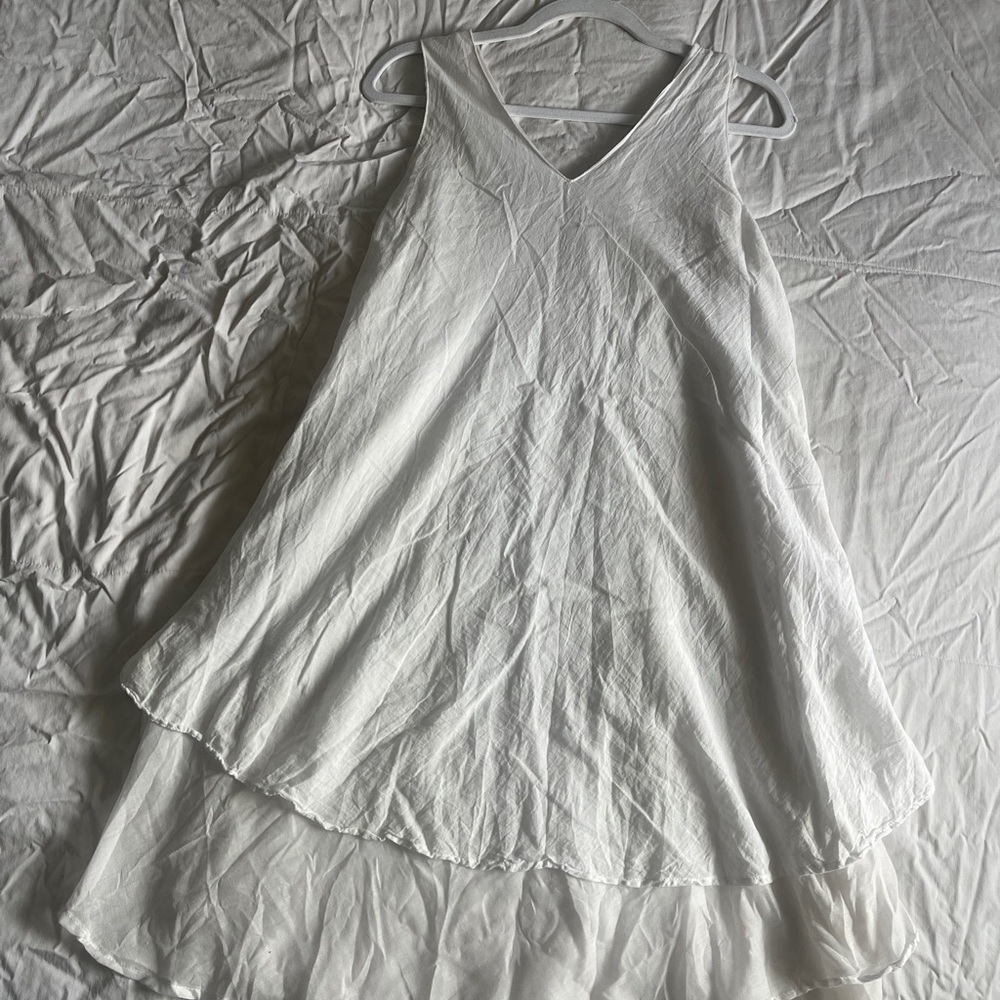White linen dress